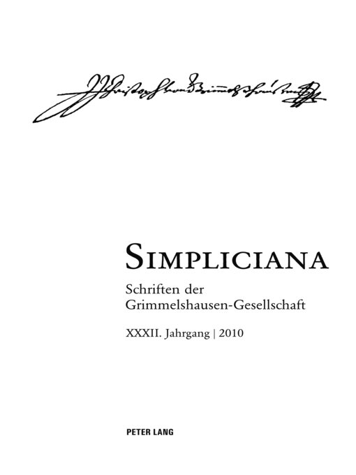 Title details for Simpliciana by Peter Heßelmann - Available